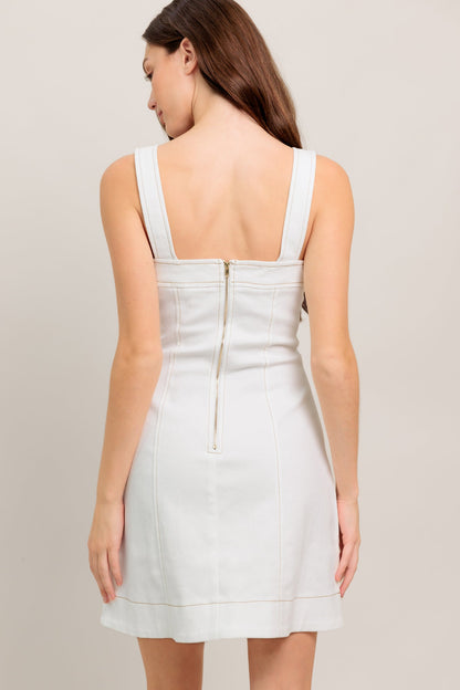 PURE INTENTIONS WOVEN MINI DRESS