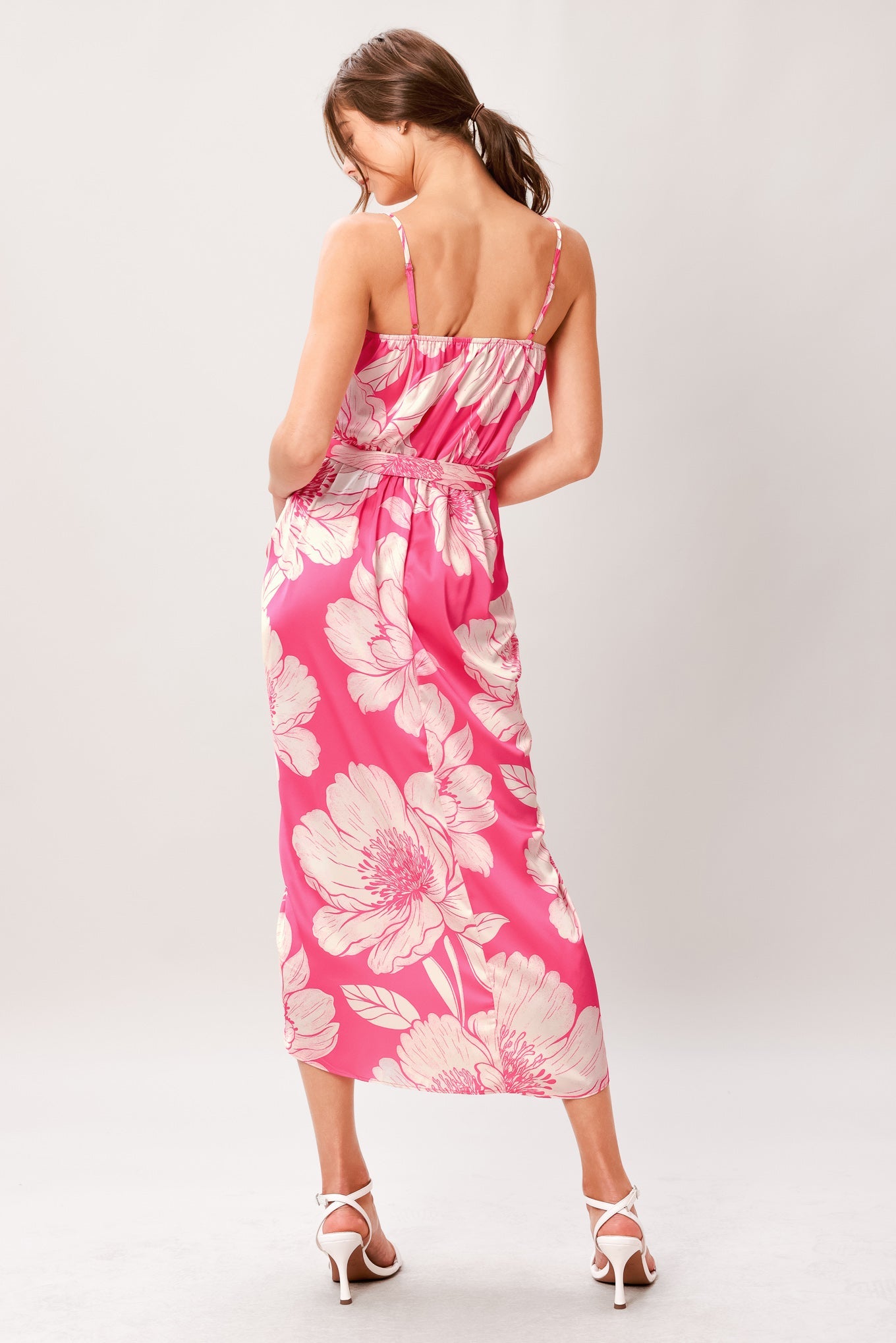 BOLD PETALIA WOVEN MIDI DRESS