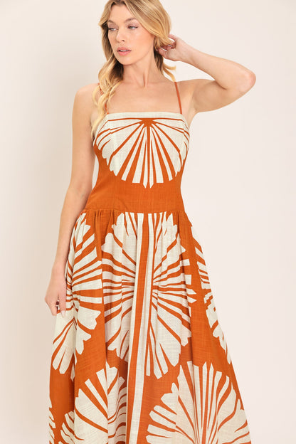 SAFFRON SHORES WOVEN MAXI DRESS