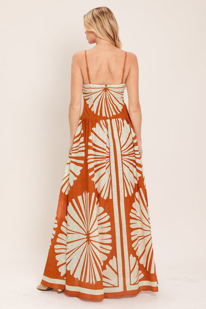 SAFFRON SHORES WOVEN MAXI DRESS