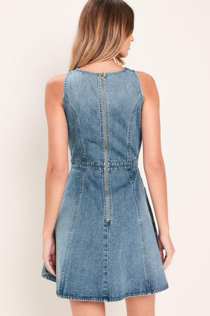 CLASSIC CHIC DENIM MINI DRESS
