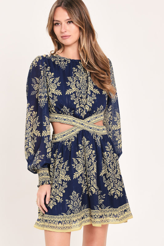 PALACE GARDEN FANTASY WOVEN MINI DRESS