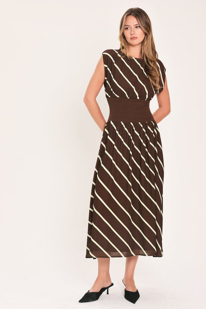 AUTUMN IN PARIS PRINTED MIDI DRESS