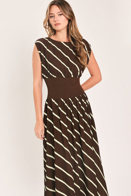 AUTUMN IN PARIS PRINTED MIDI DRESS