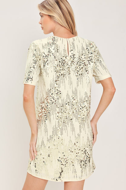NOIR & IVORY BLACK/CREAM STATEMENT DRESS