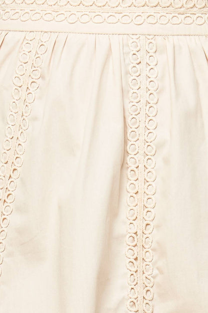 LAYTON CREAM WOVEN MIDI SKIRT