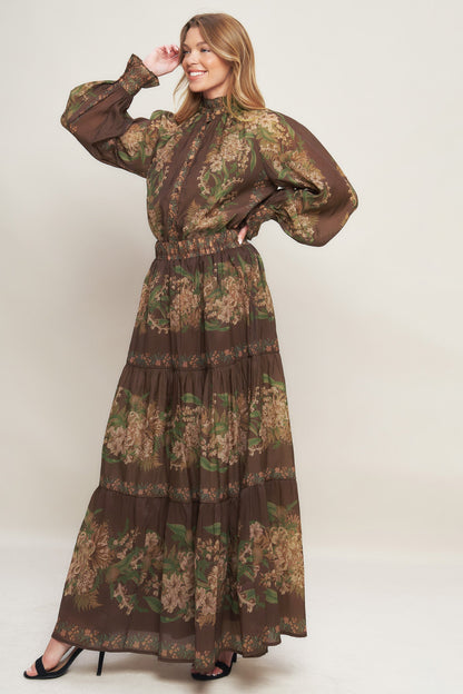 CELEBRITY MOMENT WOVEN MAXI SKIRT