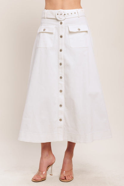 EASY WEAR WESTERN WOVEN MIDI SKIRT