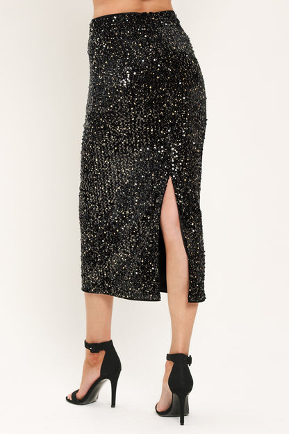 MIDNIGHT EDIT BLACK STATEMENT SKIRT