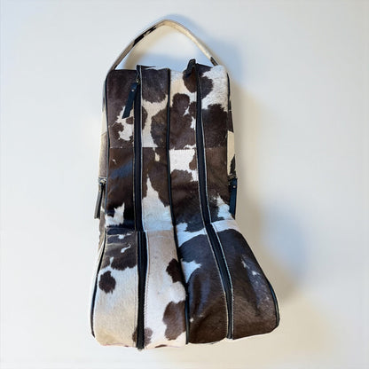 BROWN/WHITE ALL COWHIDE BOOT COVER