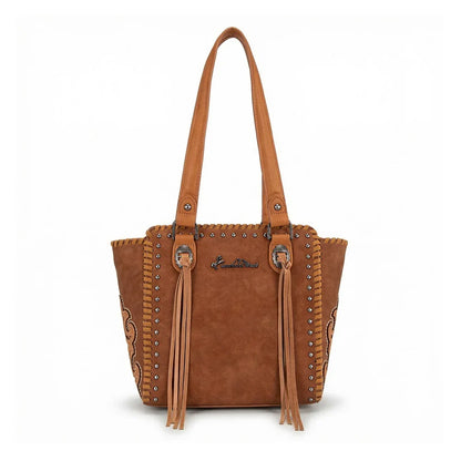 Montana West Western Tassel Studded Tote Bag