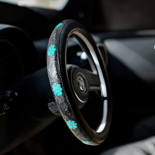 15” Genuine Leather Steering Wheel Covers