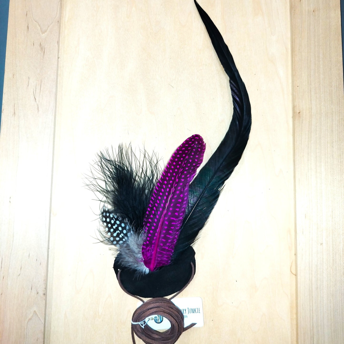 **Boho Western Hat w/ Choice of Feather Hat Band-Brown 982d