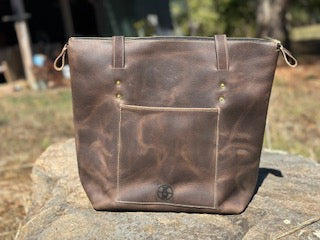 Custom Leather Zippered Purse