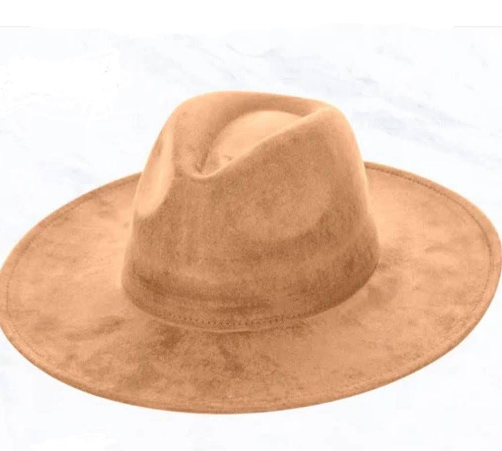 Tan Hide w/ Turquoise Slab Leather Band + Choice of Boho Hat 985t