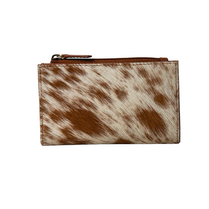 Bifold Cowhide Card Holder: Tan
