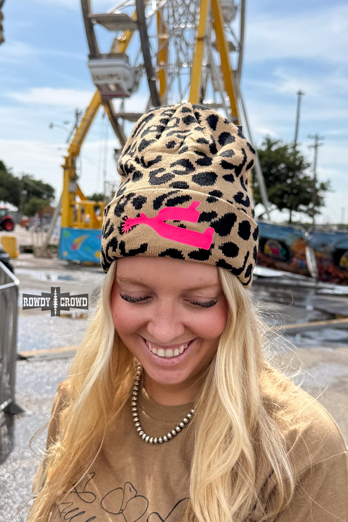 DS Leopard Spur Beanie