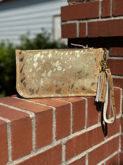 Classic Leather Clutch with Inside Pocket