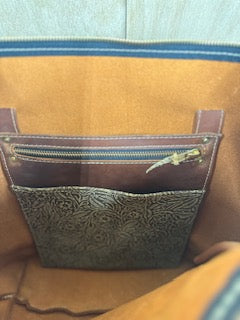 Custom Leather Zippered Purse