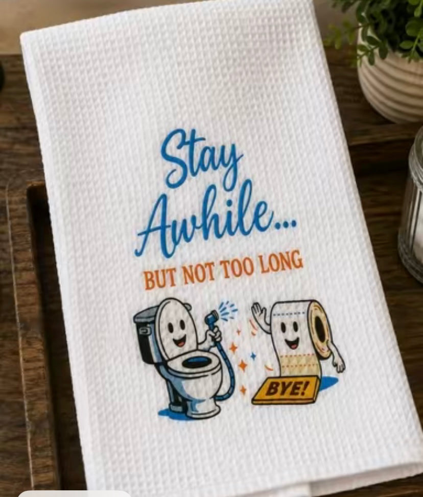 Absorbent Microfiber Bath Hand Towel – Funny Guest Towel (16x28 in)