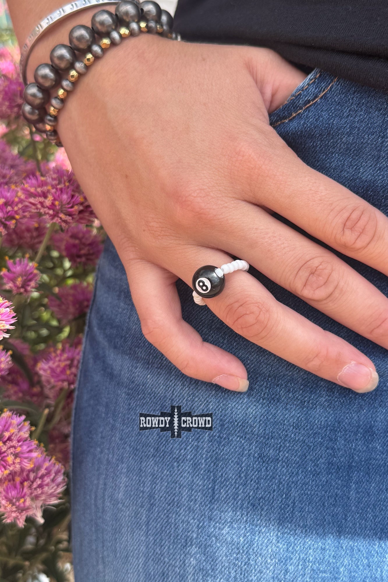 DS 8 Balls of Fire Stretchy Ring