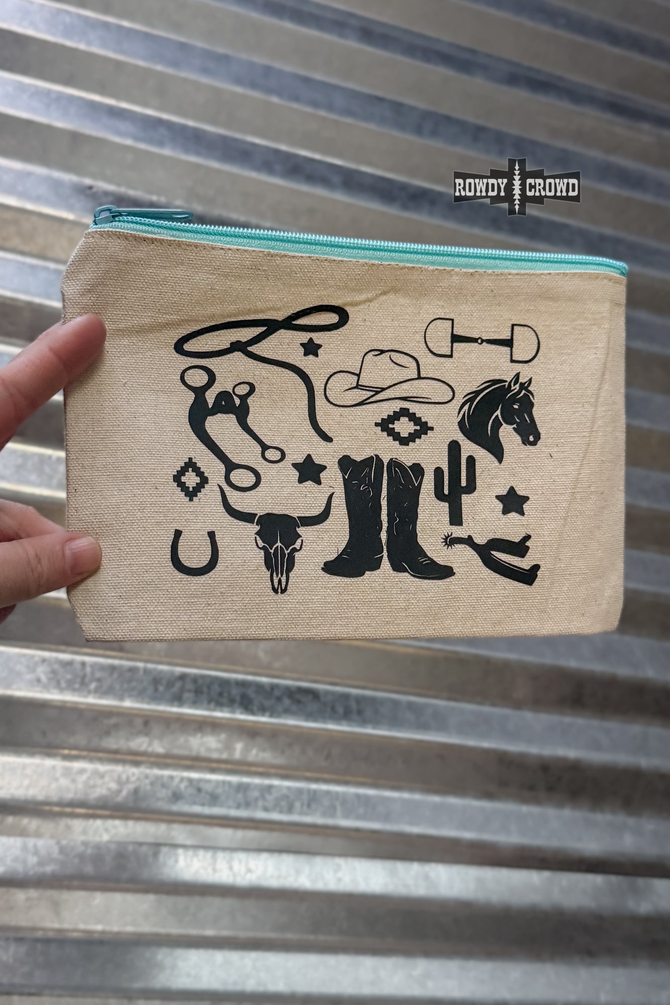 DS Western Collage Cosmetic Bag