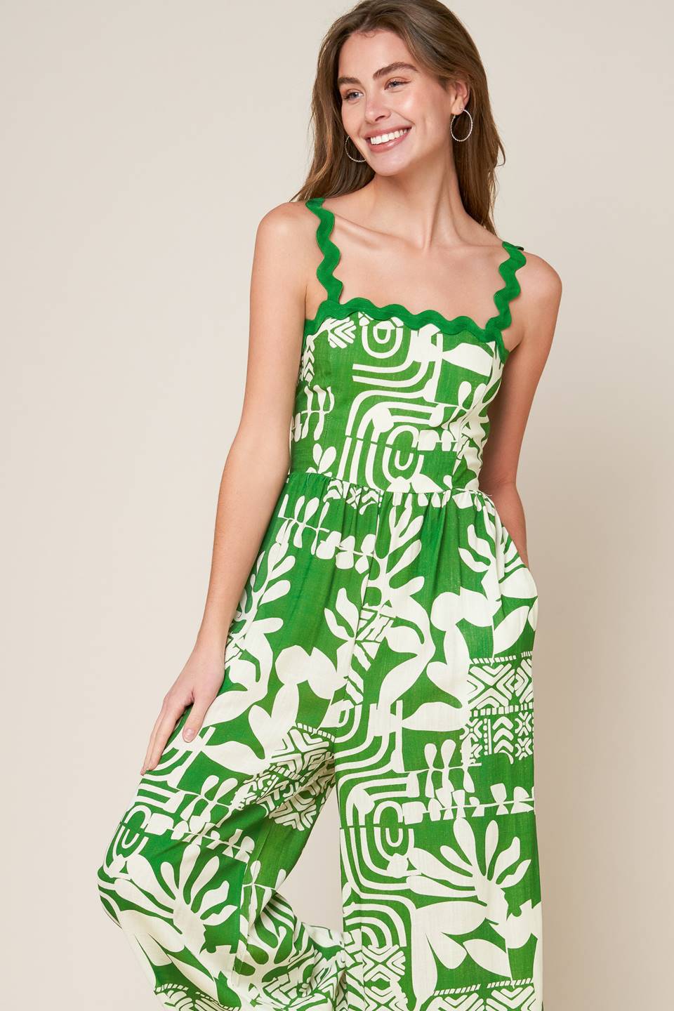 SIMPLY THE VIBE WOVEN JUMPSUIT
