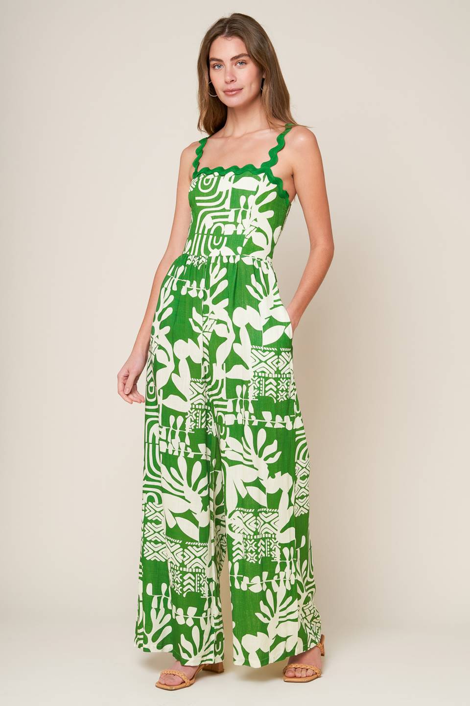 SIMPLY THE VIBE WOVEN JUMPSUIT