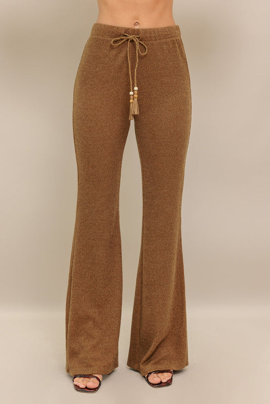 FLARE TOUCH SOLID KNIT PANTS