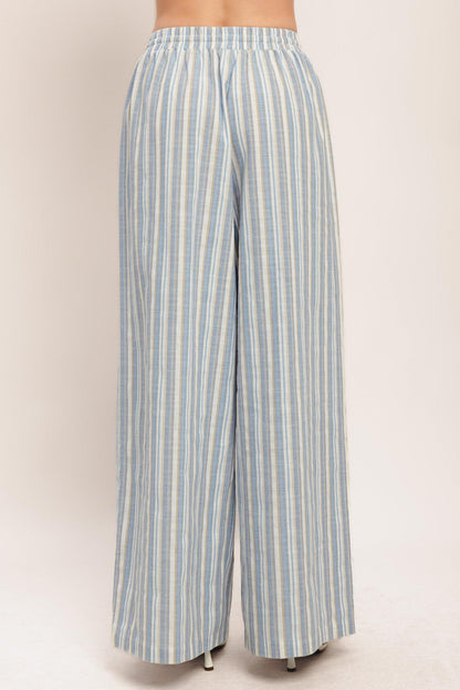 COASTAL DAY STRIP WOVEN PANTS