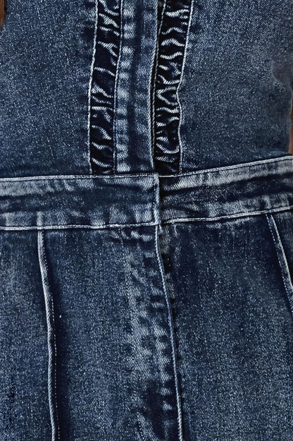 COOL STRUCTURE DENIM JUMPSUIT