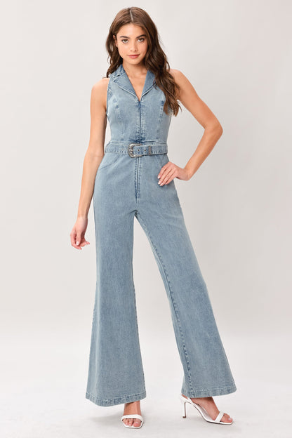FLARE ICON DENIM JUMPSUIT
