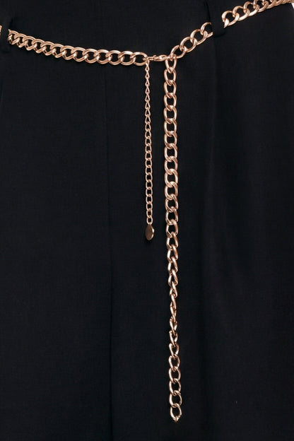 NIGHT OUT CHAIN BELTED CULOTTE PANTS