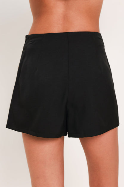 JEWELED NOIR BLACK EMBELLISHED SKORT