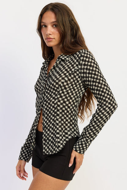 Opaline Button Up Top