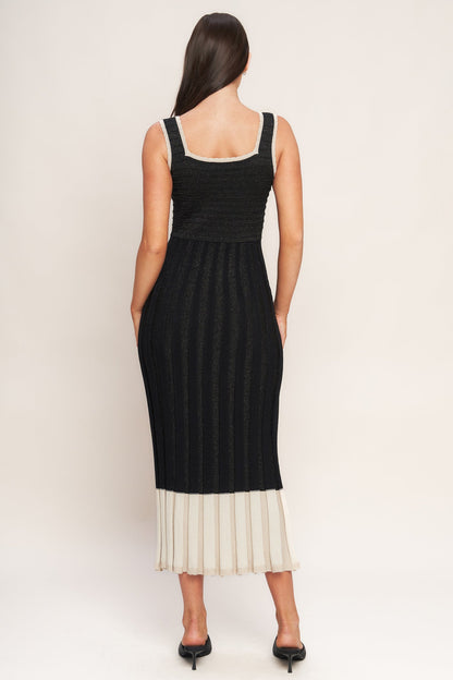 NOIR ÉCLAT SWEATER KNIT MIDI DRESS