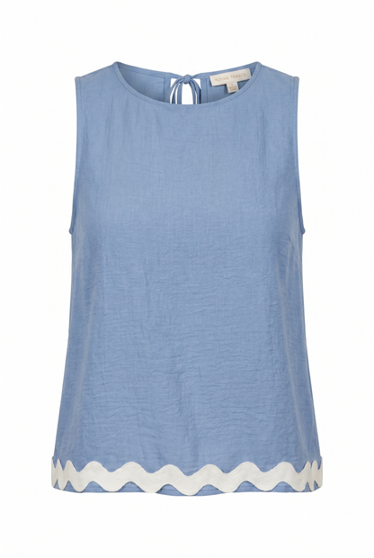 DRIFTING CURRENTS WOVEN TOP