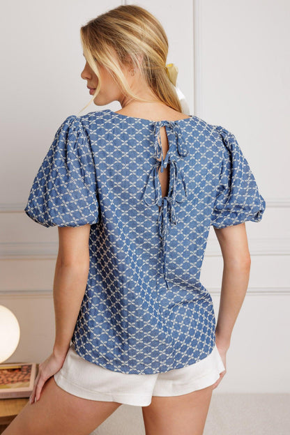 RIPPLES OF TIME WOVEN TOP