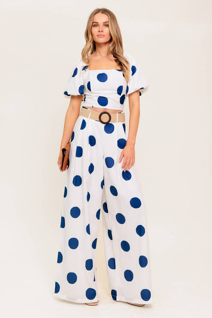 COCONUT KISS  NAVY TOP AND PANT SET
