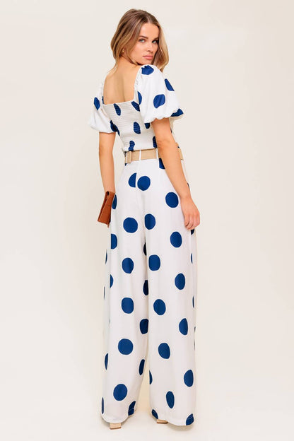 COCONUT KISS  NAVY TOP AND PANT SET
