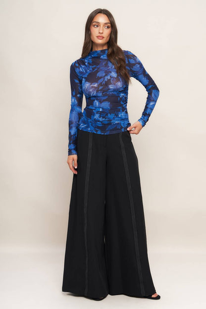ILLUMINATED PETAL POWER MESH TOP