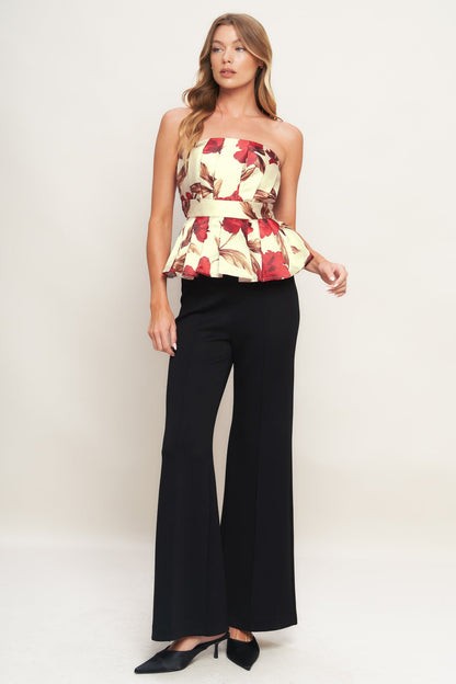 HOLIDAY BLOSSOM WOVEN TOP