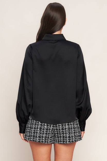 BLACK ORBIT WOVEN TOP