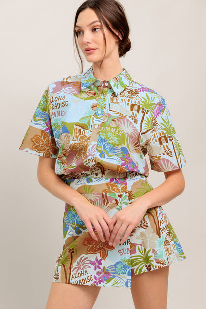 SUNSHINE GETAWAY WOVEN TOP