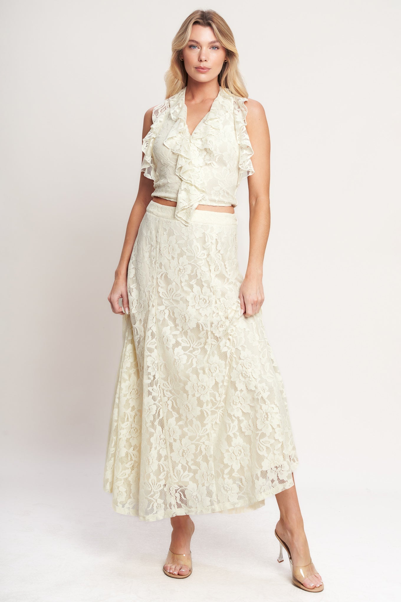 BALLET MUSE WOVEN LACE TOP