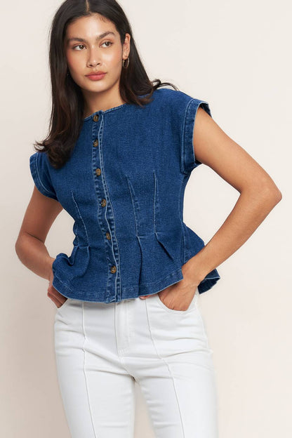 THE ONE YOU KEEP DENIM TOP