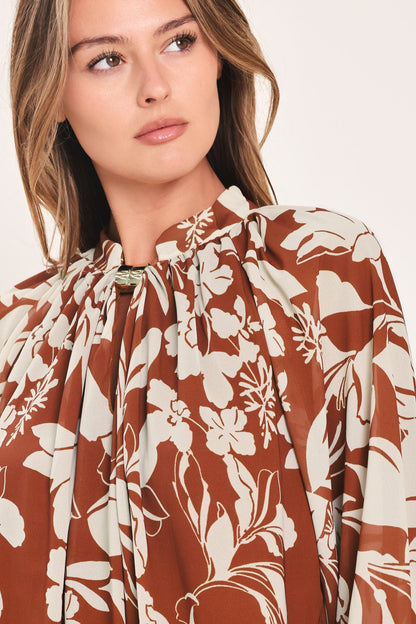 GOLDEN SEASON RUST HARDWARE-DETAIL BLOUSE