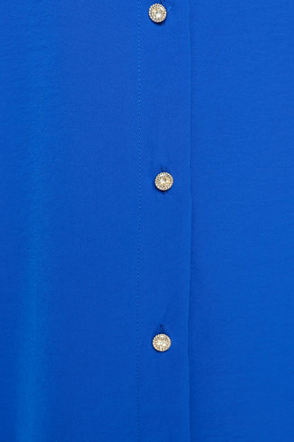 Collared Button Down Long Sleeve Top