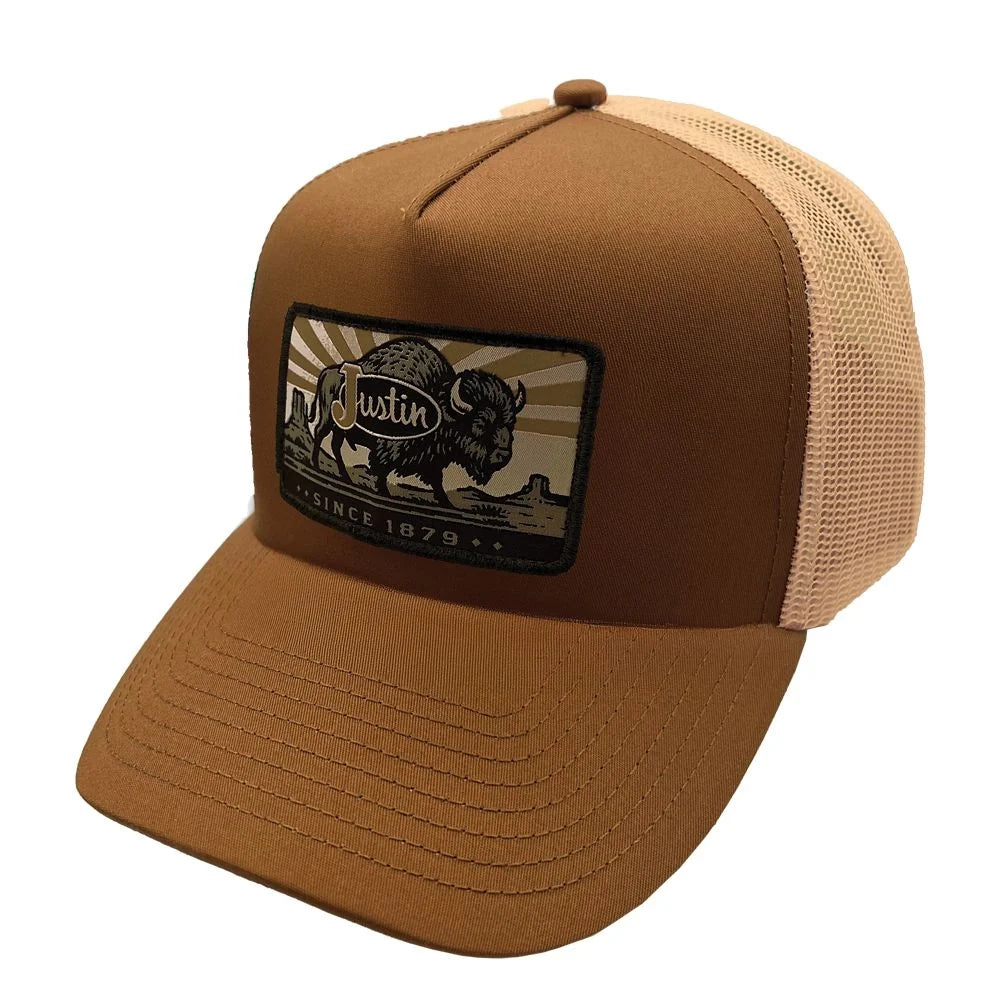 Justin Buffalo (Camel) - Trucker Cap