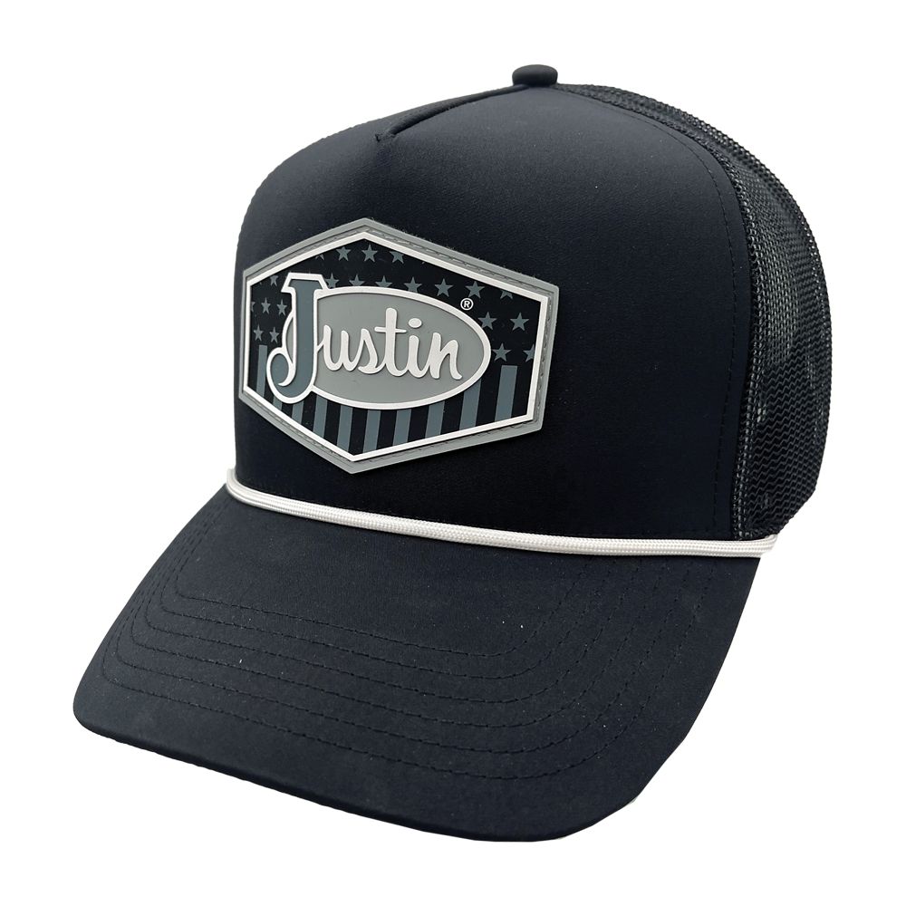 Justin USA Logo (Black) - Trucker Cap